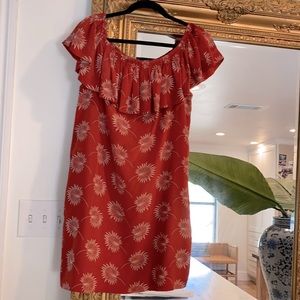 MADEWELL silk dress can be worn on or off shoulder